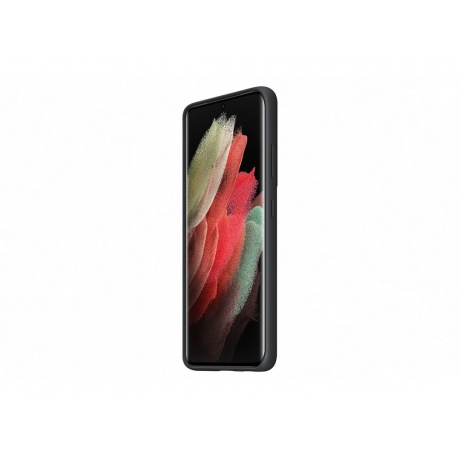 Чехол (клип-кейс) Samsung Galaxy S21 Ultra Silicone Cover черный (EF-PG998TBEGRU) - фото 2