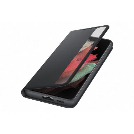 Чехол (флип-кейс) Samsung Galaxy S21 Ultra Smart Clear View Cover черный (EF-ZG998CBEGRU) - фото 4