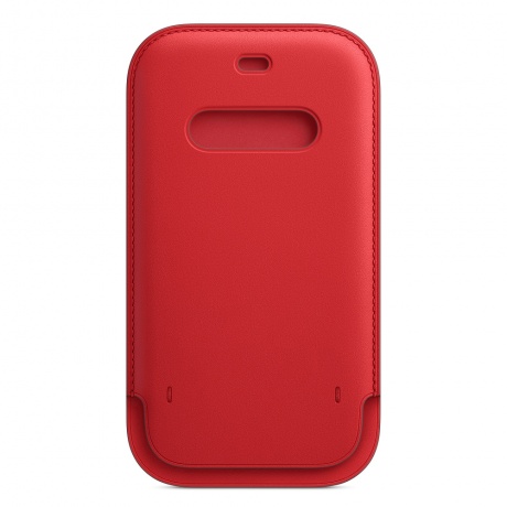 Чехол (футляр) Apple iPhone 12/12 Pro Leather Sleeve with MagSafe красный (MHYE3ZE/A) - фото 3