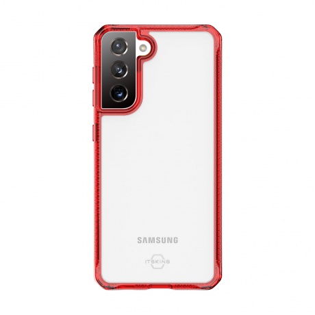 Чехол антибактериальный ITSKINS HYBRID CLEAR для Samsung Galaxy S21+ красный/прозрачный - фото 6
