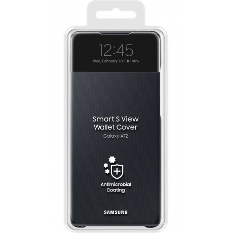 Чехол-книжка Samsung S View Wallet Cover для Samsung Galaxy A72 черный EF-EA725PBEGRU - фото 5