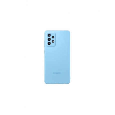 Чехол (клип-кейс) SAMSUNG Silicone Cover Galaxy A72 синий (EF-PA725TLEGRU) - фото 1