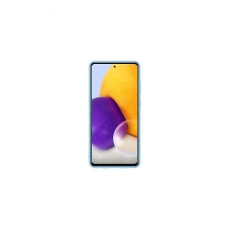 Чехол (клип-кейс) SAMSUNG Silicone Cover Galaxy A72 синий (EF-PA725TLEGRU) - фото 2