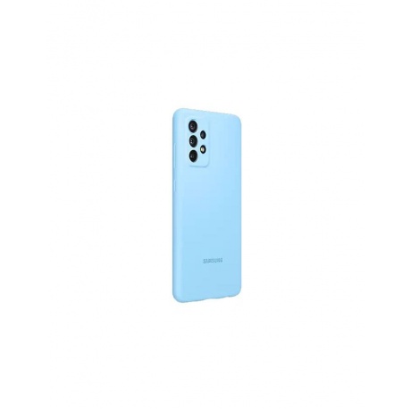 Чехол (клип-кейс) SAMSUNG Silicone Cover Galaxy A72 синий (EF-PA725TLEGRU) - фото 3