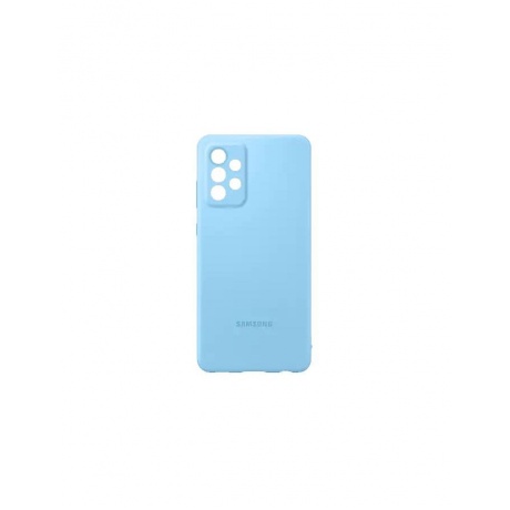 Чехол (клип-кейс) SAMSUNG Silicone Cover Galaxy A72 синий (EF-PA725TLEGRU) - фото 5