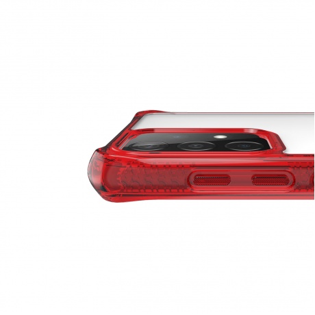 Чехол антибактериальный ITSKINS HYBRID CLEAR для Samsung Galaxy A52 красный/прозрачный - фото 4