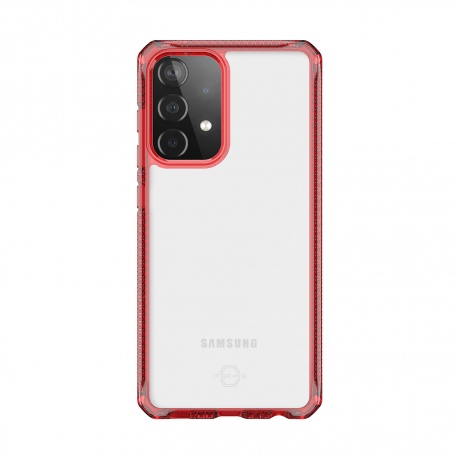Чехол антибактериальный ITSKINS HYBRID CLEAR для Samsung Galaxy A52 красный/прозрачный - фото 6