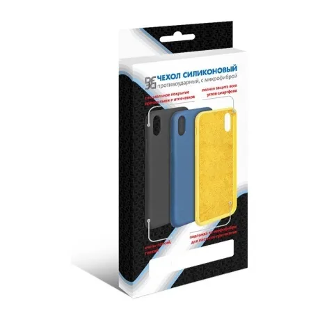 Чехол DF для Poco M3 с микрофиброй Silicone Black poOriginal-03