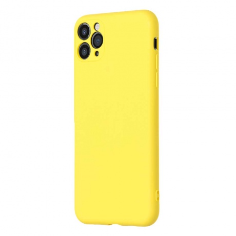 Чехол клип-кейс PERO LIQUID SILICONE для Apple iPhone 12 mini желтый - фото 2