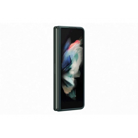 Чехол (клип-кейс) Samsung для Galaxy Z Fold3 Silicone Cover зеленый (EF-PF926TGEGRU) - фото 3