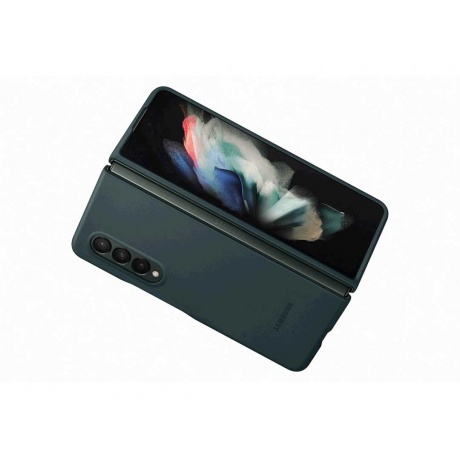 Чехол (клип-кейс) Samsung для Galaxy Z Fold3 Silicone Cover зеленый (EF-PF926TGEGRU) - фото 6