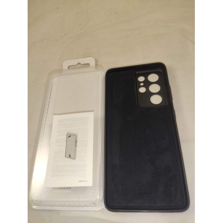 Чехол (клип-кейс) Samsung Galaxy S21 Ultra Leather Cover черный (EF-VG998LBEGRU) уцененный (гарантия 14 дней) - фото 3