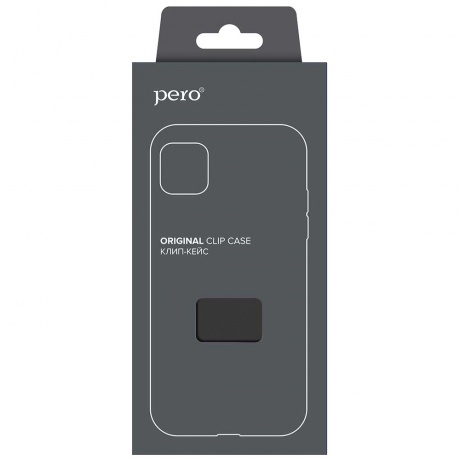 Чехол клип-кейс PERO софт-тач для Apple iPhone 13 черный - фото 1