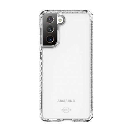 Чехол-накладка антибактериальный ITSKINS HYBRID CLEAR для Samsung Galaxy S21 FE, прозрачный - фото 1