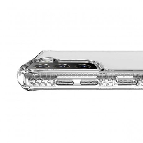Чехол-накладка антибактериальный ITSKINS HYBRID CLEAR для Samsung Galaxy S21 FE, прозрачный - фото 4