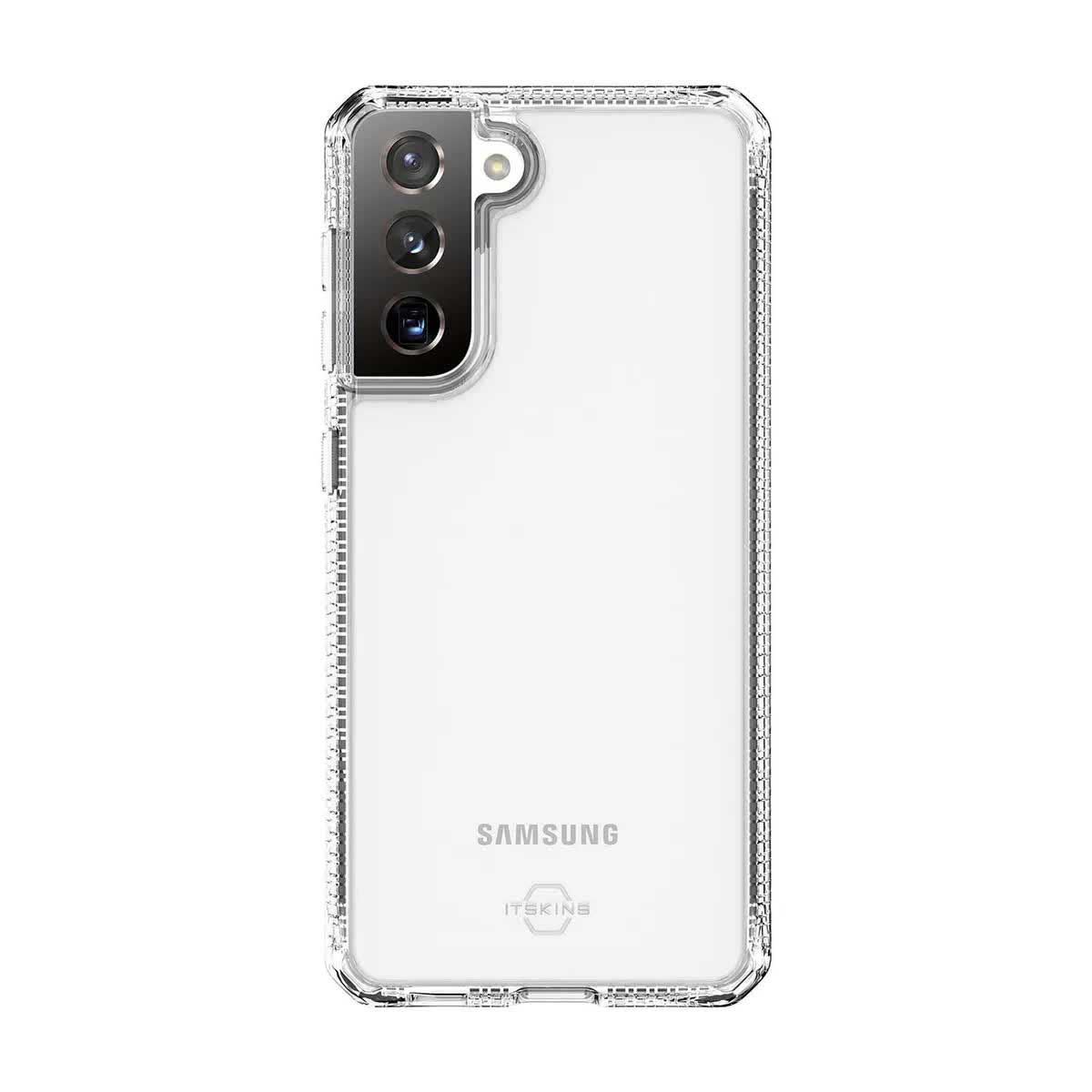 Чехол-накладка антибактериальный ITSKINS HYBRID CLEAR для Samsung Galaxy S21 FE, прозрачный чехол samsung clear cover s21 fe прозрачный ef qg990