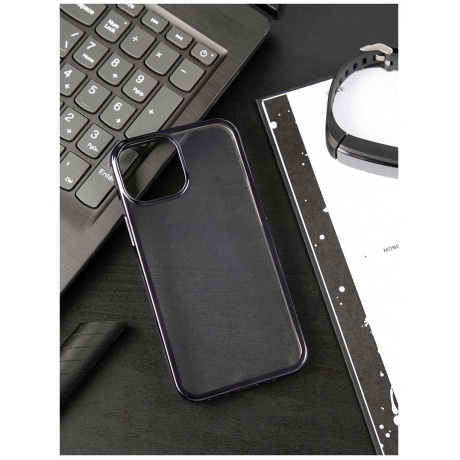 Чехол iBox для APPLE iPhone 13 Mini Blaze Silicone Black Frame УТ000027025 - фото 3