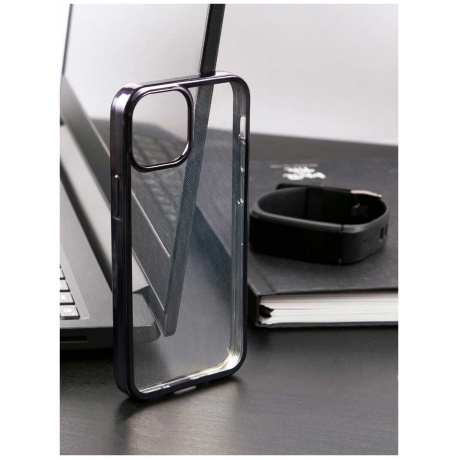 Чехол iBox для APPLE iPhone 13 Mini Blaze Silicone Black Frame УТ000027025 - фото 4