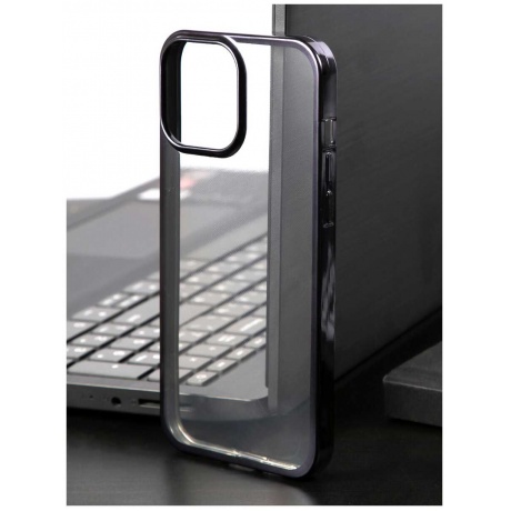 Чехол iBox для APPLE iPhone 13 Pro Blaze Silicone Black Frame УТ000027026 - фото 4