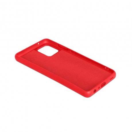 Чехол DF для Samsung Galaxy A03 Core Silicone Red sOriginal-33 - фото 3