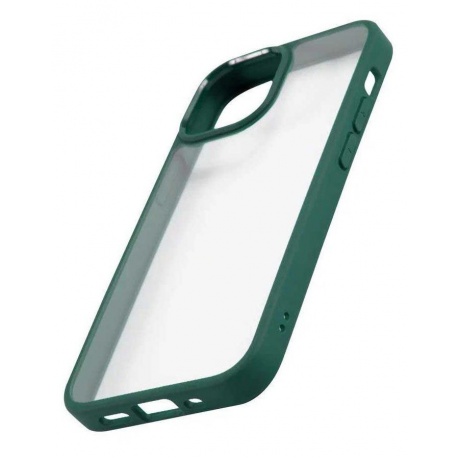 Чехол (клип-кейс) Usams Apple iPhone 13 mini US-BH768 прозрачный/зеленый (УТ000028114) - фото 3