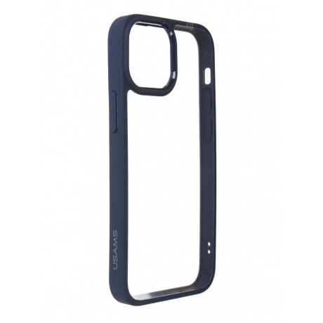 Чехол (клип-кейс) Usams Apple iPhone 13 mini US-BH768 прозрачный/синий (УТ000028115) - фото 1