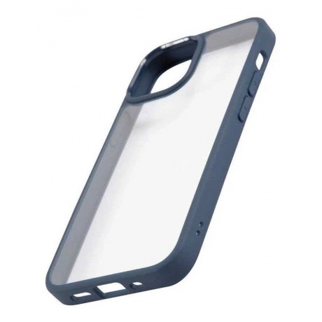 Чехол (клип-кейс) Usams Apple iPhone 13 mini US-BH768 прозрачный/синий (УТ000028115) - фото 3