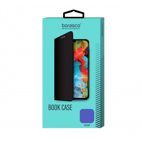 Чехол BoraSCO Book Case для OPPO A16 синий - фото 1