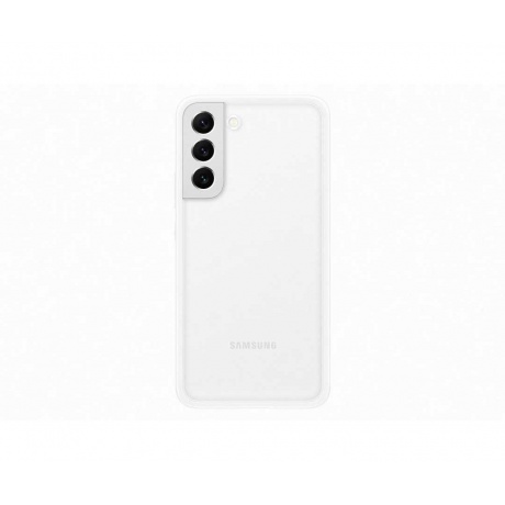 Чехол-книжка Samsung EF-MS906CWEGRU Frame Cover для Galaxy S22+, прозрачный с белой рамкой - фото 2
