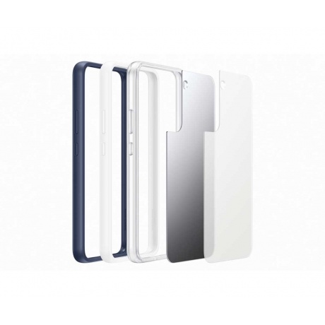 Чехол-книжка Samsung EF-MS906CWEGRU Frame Cover для Galaxy S22+, прозрачный с белой рамкой - фото 6