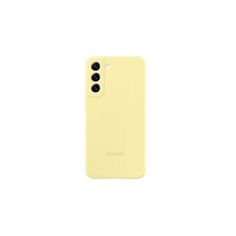 Чехол-накладка Samsung EF-PS906TYEGRU Silicone Cover для Galaxy S22+, сливочно-желтый (EF-PS906TYEGRU) - фото 3