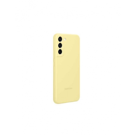 Чехол-накладка Samsung EF-PS906TYEGRU Silicone Cover для Galaxy S22+, сливочно-желтый (EF-PS906TYEGRU) - фото 5