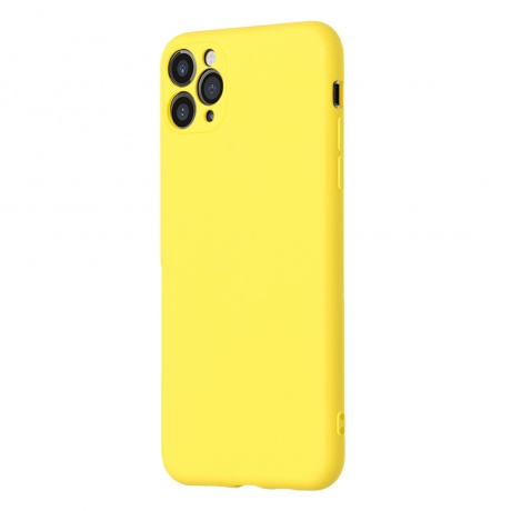 Чехол клип-кейс PERO LIQUID SILICONE для Apple iPhone 13 Pro желтый - фото 2