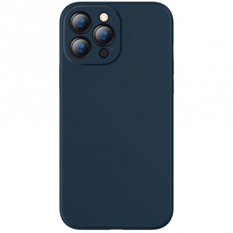 Чехол защитный Baseus Liquid Silica Gel Protective Case для iPhone 13 Pro Max, синий - фото 1