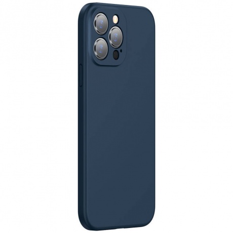 Чехол защитный Baseus Liquid Silica Gel Protective Case для iPhone 13 Pro Max, синий - фото 2