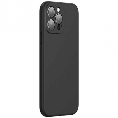 Чехол защитный Baseus Liquid Silica Gel Protective Case для iPhone 13 Pro Max, черный - фото 2