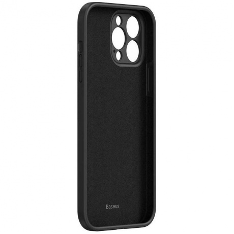 Чехол защитный Baseus Liquid Silica Gel Protective Case для iPhone 13 Pro Max, черный - фото 5