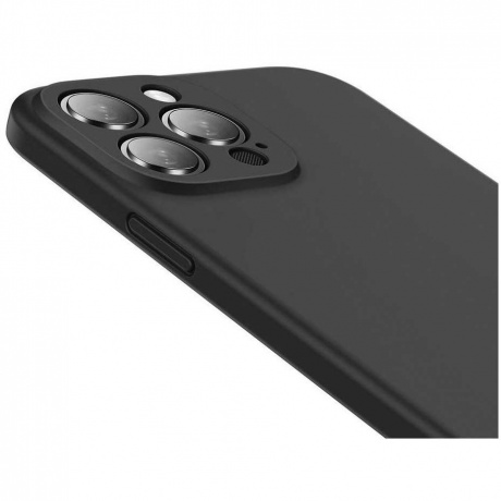 Чехол защитный Baseus Liquid Silica Gel Protective Case для iPhone 13 Pro Max, черный - фото 6