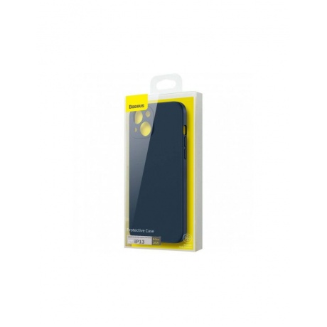 Чехол защитный Baseus Liquid Silica Gel Protective Case для iPhone 13, синий - фото 9