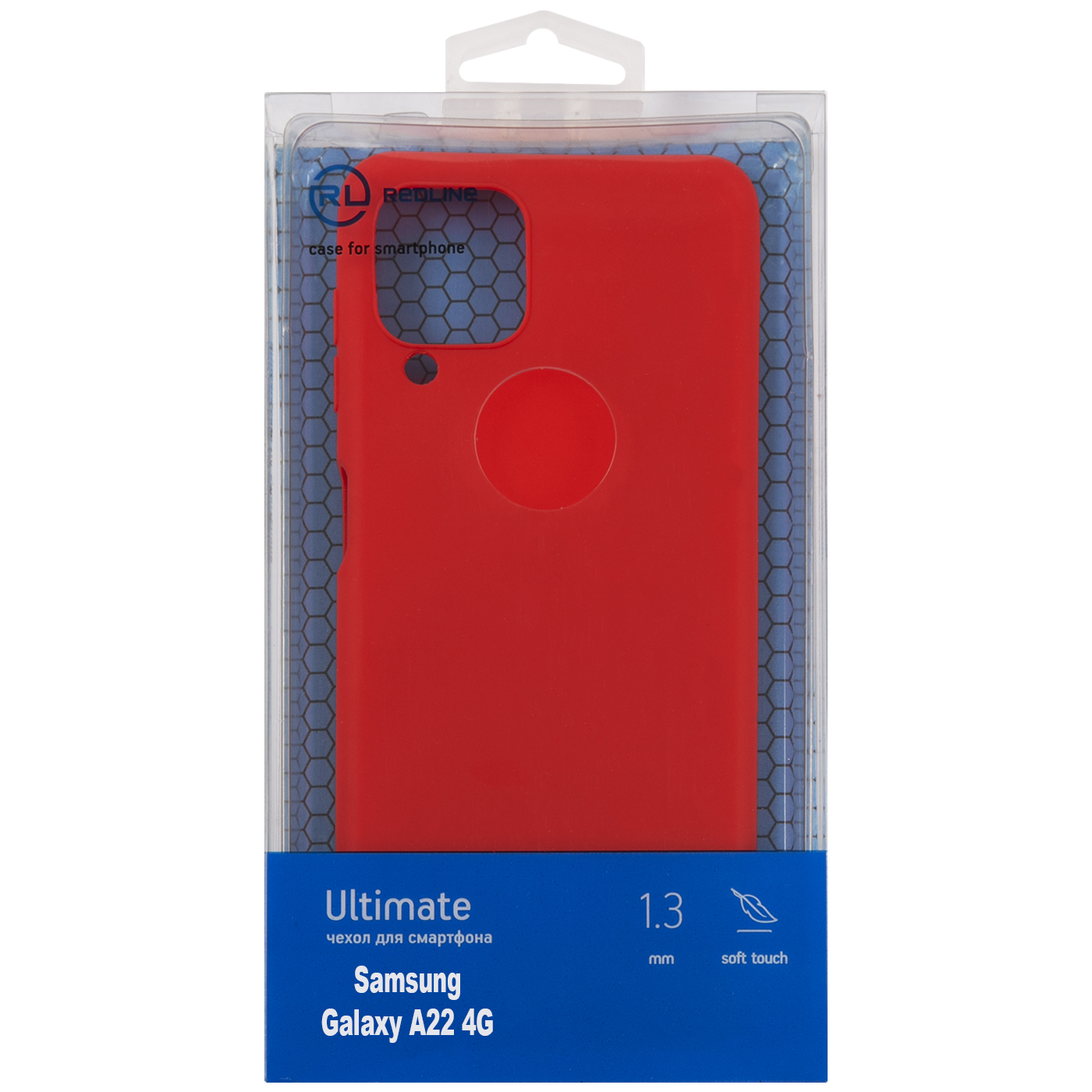 Чехол защитный Red Line Ultimate для Samsung Galaxy A22 4G, красный УТ000025031 чехол red line для samsung galaxy a22 4g прозрачный