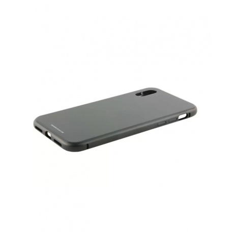 Чехол накладка iBox Magnetic, металл и стекло, для iPhone X (черный) - фото 2