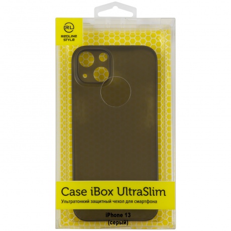 Чехол накладка iBox UltraSlim для Apple iPhone 13 (серый) - фото 1