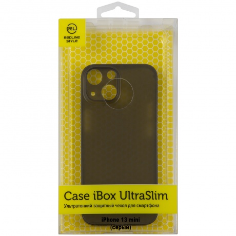 Чехол накладка iBox UltraSlim для Apple iPhone 13 mini (серый) - фото 1