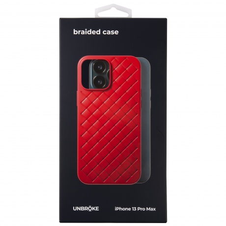 Чехол накладка UNBR?KE braided case для iPhone 13 Pro Max, красная - фото 1