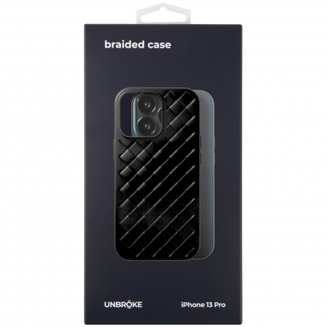 Чехол накладка UNBR?KE braided case для iPhone 13 Pro, черная - фото 1