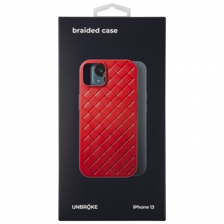 Чехол накладка UNBR?KE braided case для iPhone 13, красная - фото 1