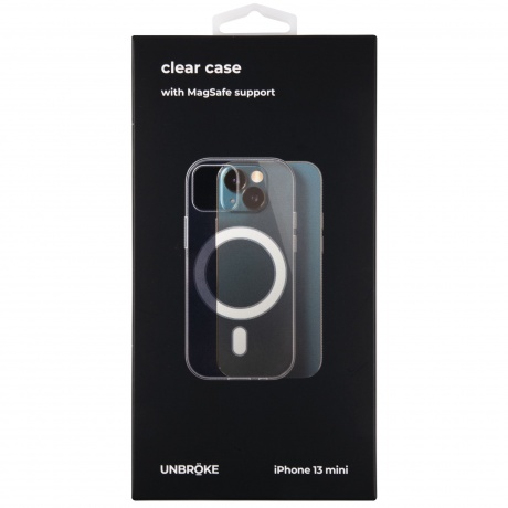 Чехол накладка UNBR?KE clear case MagSafe support для iPhone 13 mini - фото 1