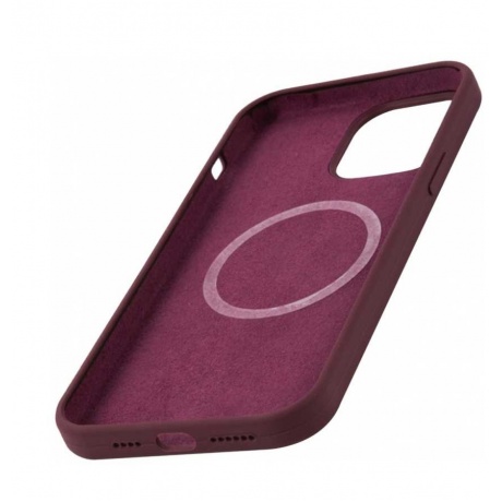 Чехол накладка UNBROKE liquid silicone case MagSafe support для iPhone 13 Pro Max, винная - фото 2