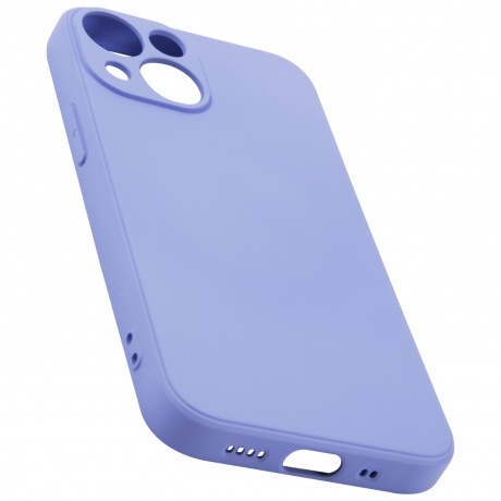 Чехол накладка UNBR?KE liquid silicone case with camera protection для iPhone 13 mini, фиолетовая - фото 3