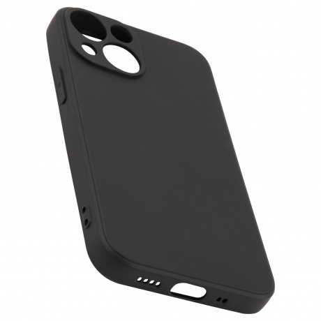 Чехол накладка UNBR?KE liquid silicone case with camera protection для iPhone 13 mini, черная - фото 3